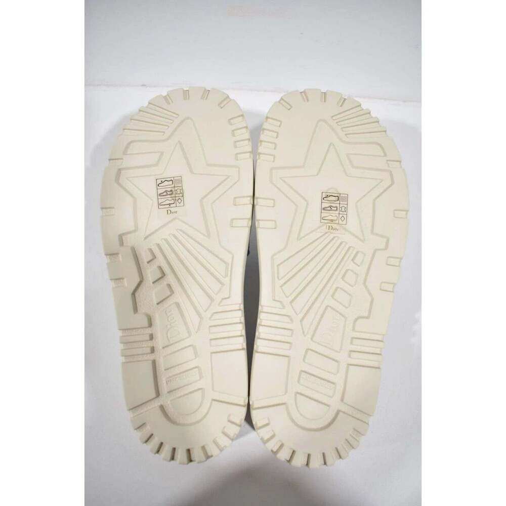 Christian Dior Dway Blue White Logo Houndstooth Slide Mule Flat Flop Sandal 37.5 - Picture 12 of 12